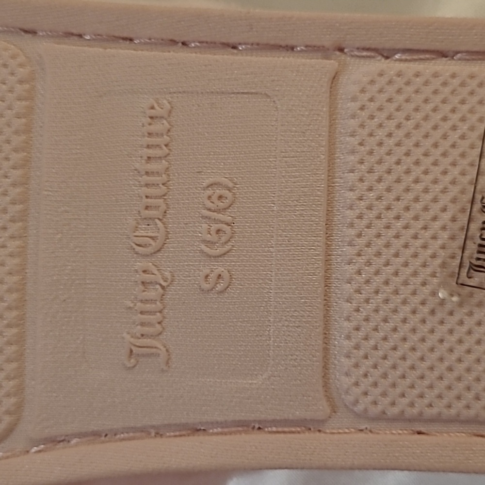 Juicy Couture Light Pink Embroidered Slippers - Picture 8 of 9